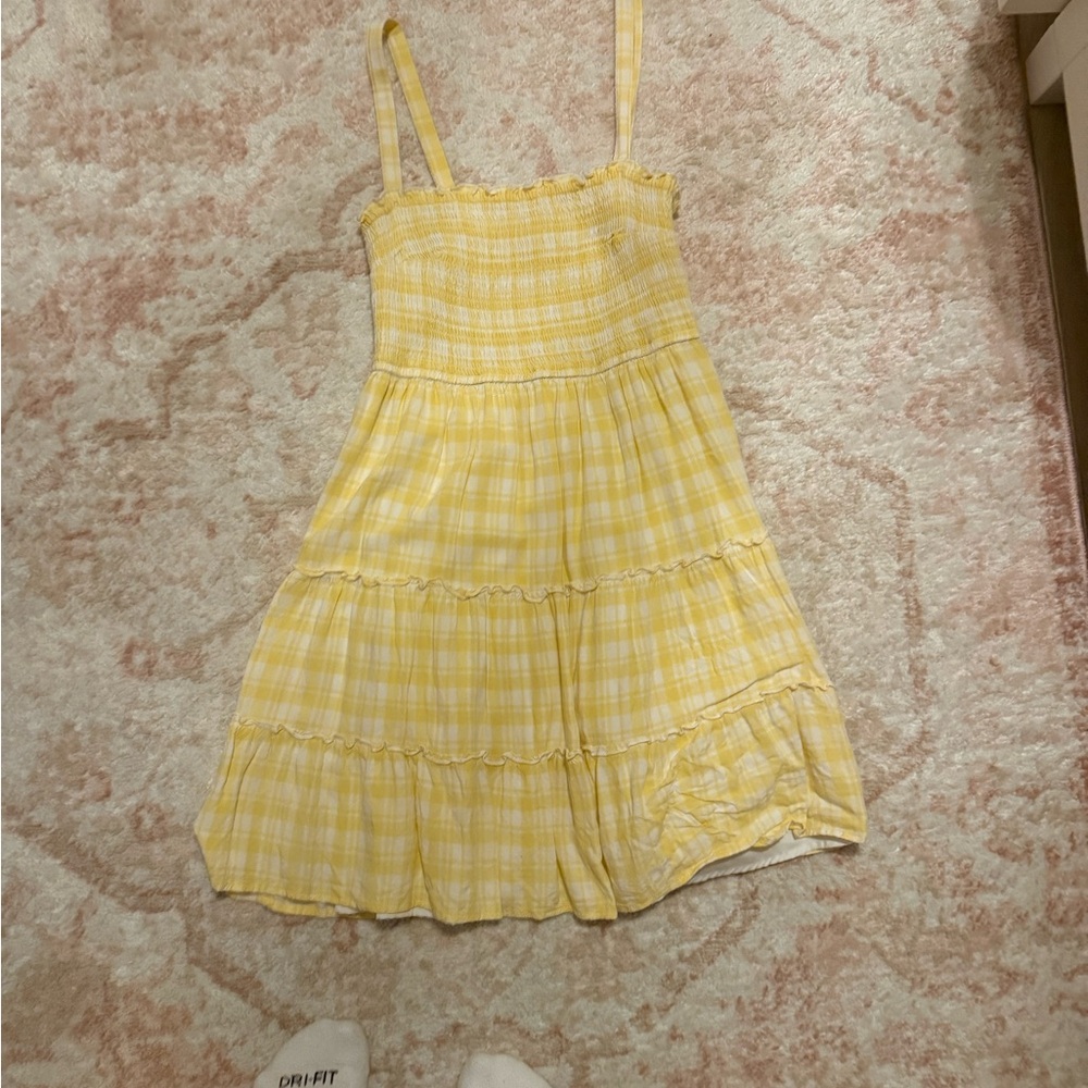 Yellow Plaid Dress